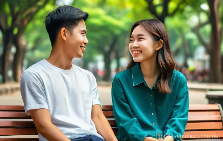 감정전이와 비언어적 소통 - **Prompt 1: The Weight of Unspoken Words**
    A young Vietnamese woman sits at a cafe table, dresse...